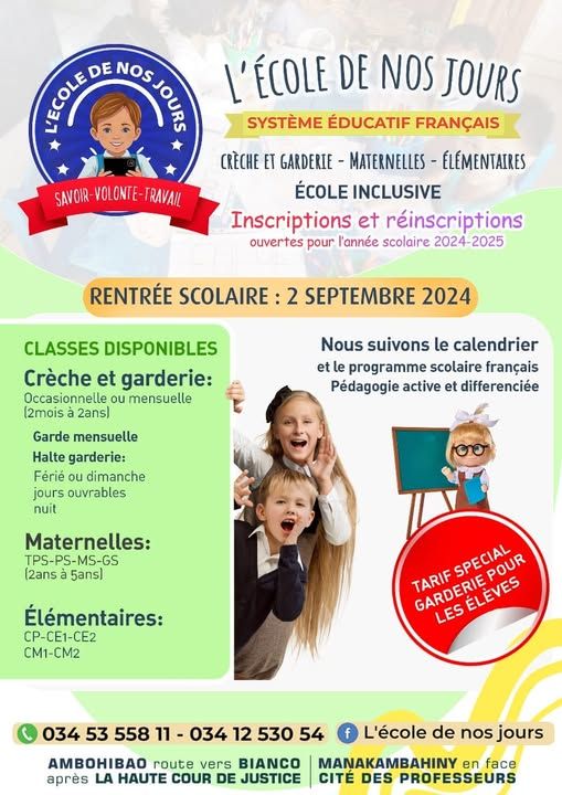 L’École de Nos Jours : l’éducation, clé de l’avenir